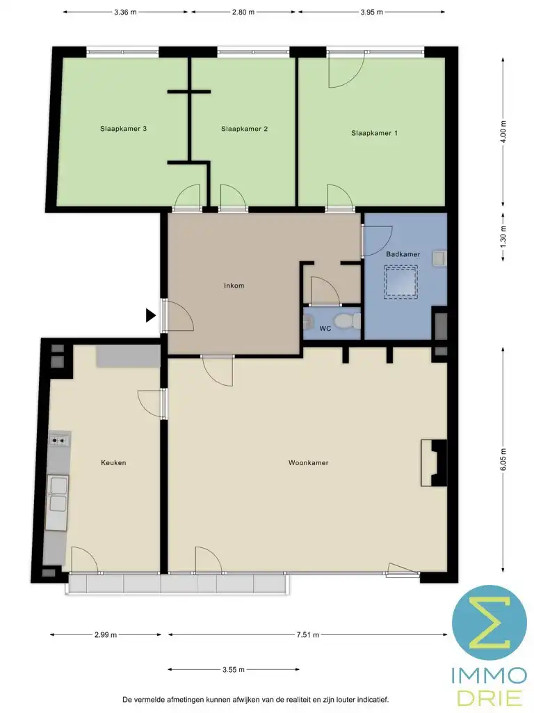 Ruim 3 slpk appartement met groot terras en autostaanplaats foto 13