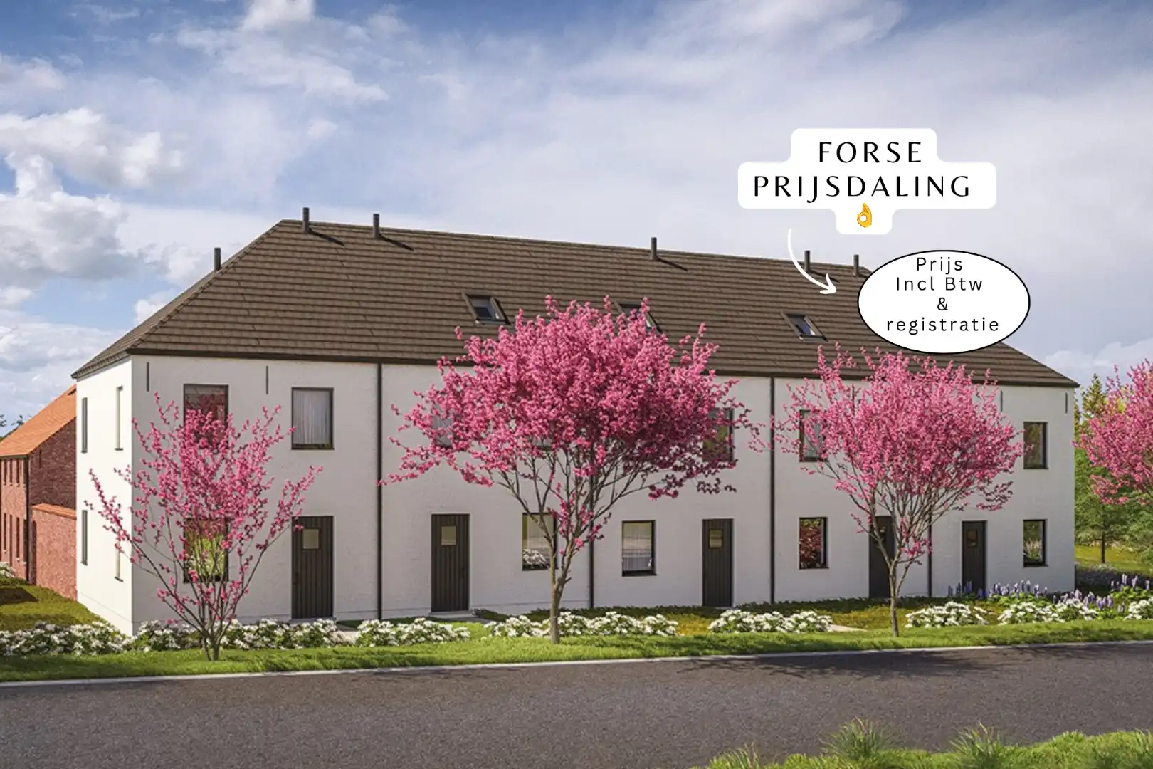 Volledig afgewerkte nieuwbouwwoning tot in de zolderkamer foto {{pictureIndex}}