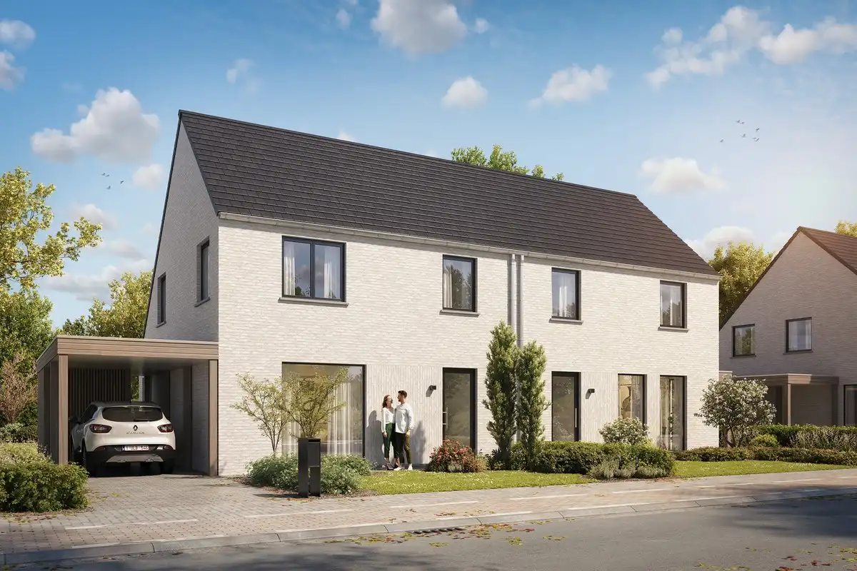 Landelijke halfopen woningen nabij het centrum van Rumbeke foto {{pictureIndex}}