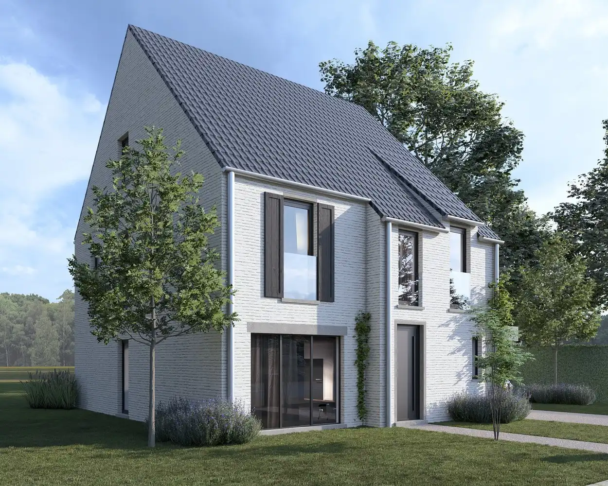 VILLA GRENSZICHT – Moderne nieuwbouwwoning met drie slaapkamers op een prachtig perceel in Lanaken foto {{pictureIndex}}