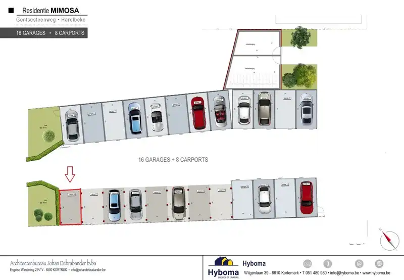 Parkeerplaats te huur Gentsesteenweg 42 - 8530 Harelbeke