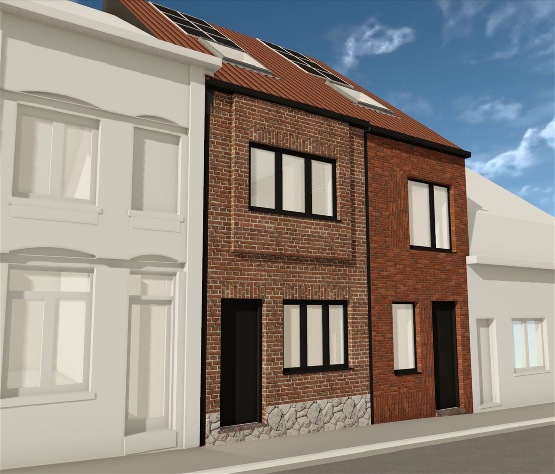 Project voor 2 woningen in gesloten bebouwing. foto 3