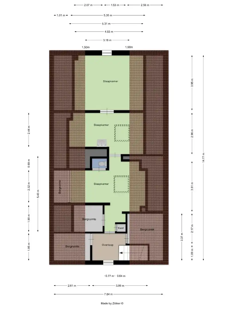 Halfopen bebouwing met 3 slaapkamers, bereikbare zolder in Kumtich! - EPC 366 kWh/m² - bewoonbare opp.158 m² foto 32