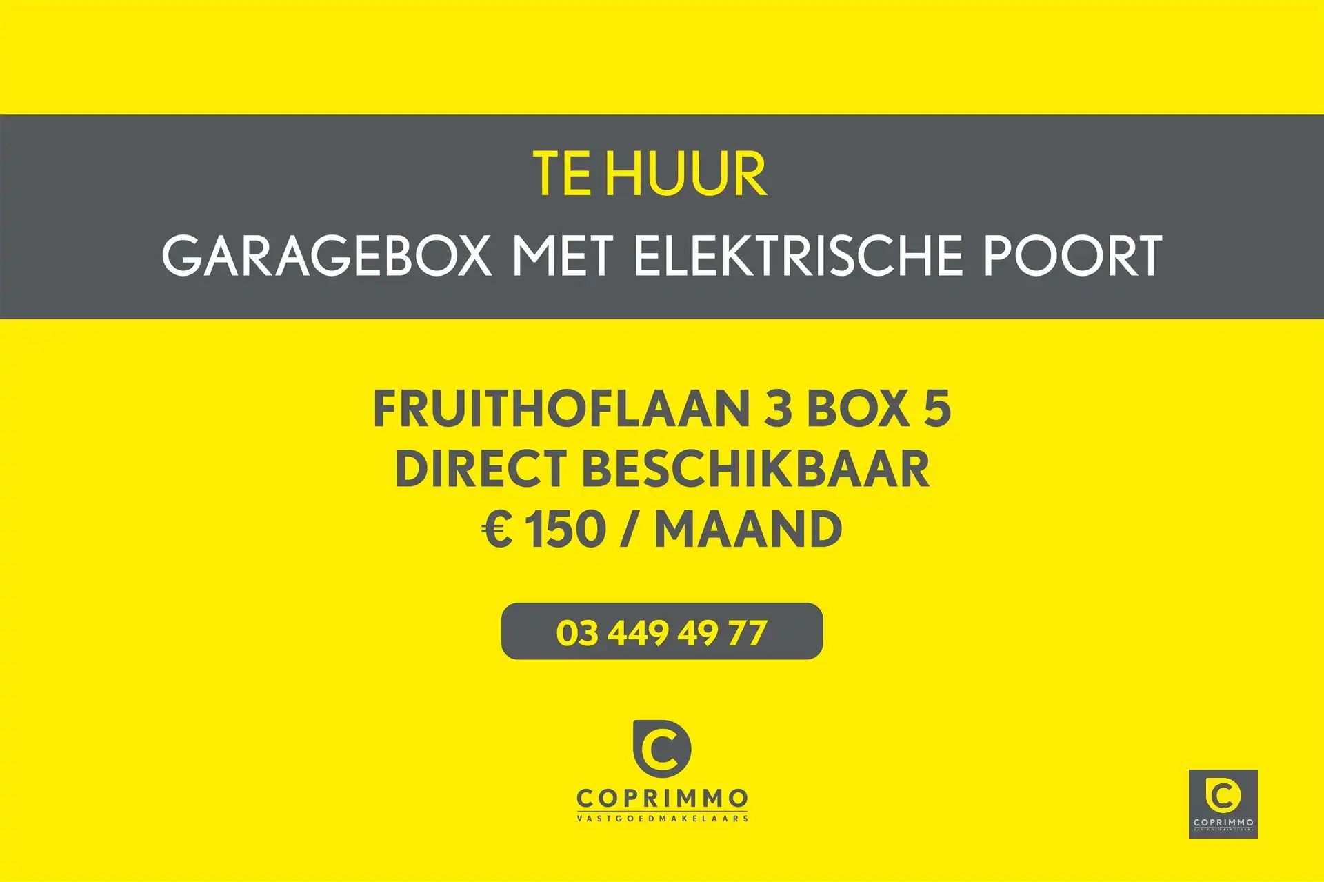 Garagebox met elektrische poort foto {{pictureIndex}}