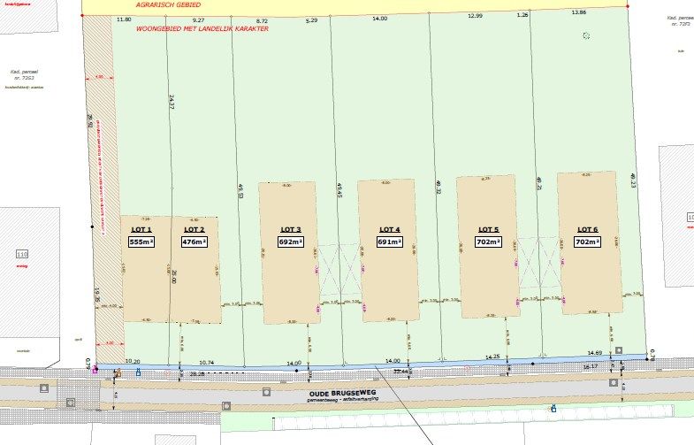 Bouwgrond voor open bebouwing met zuidgerichte tuin op 691 m² foto 3