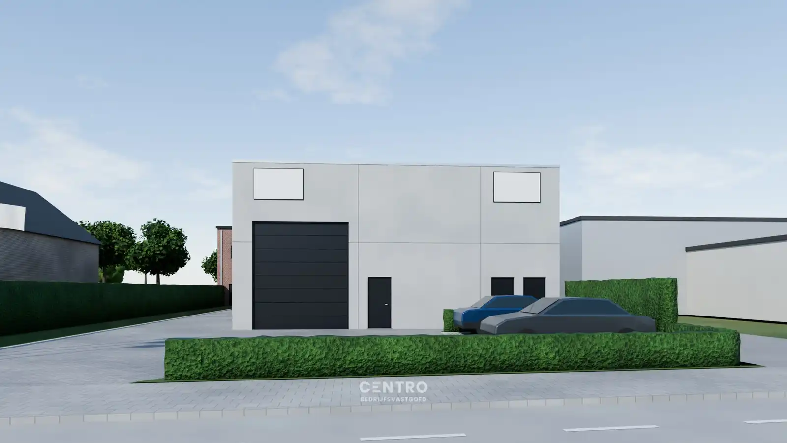 Strategische ligging en zichtlocatie: NB KMO-unit (319m2) met ruime poorten en parking langs de Ruddervoordsestraat in Zedelgem. Op 1,5km van E40/E403!!! foto 8