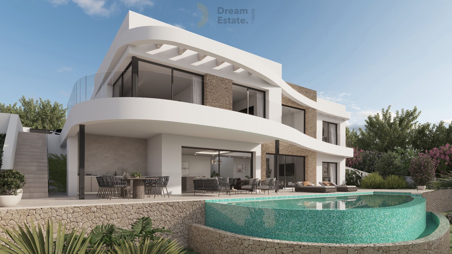 Luxe villa met zeezicht op toplocatie in Moraira foto 2