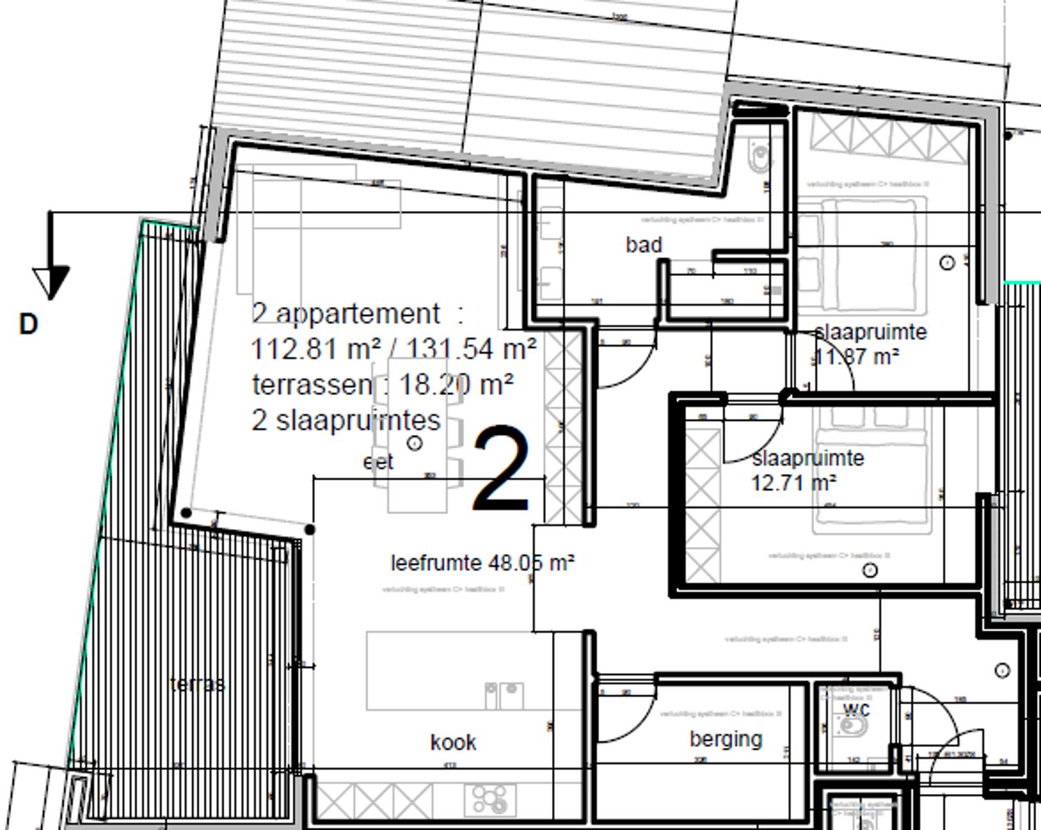 Nieuwbouwappartement met 2 slpks + terras foto 9