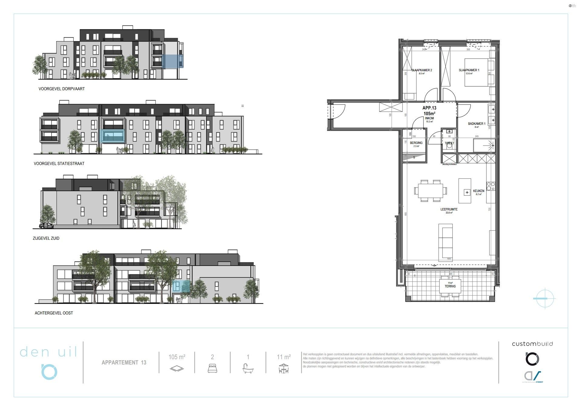 Top ingedeeld 2 slaapkamer appartement met avondzon foto 2
