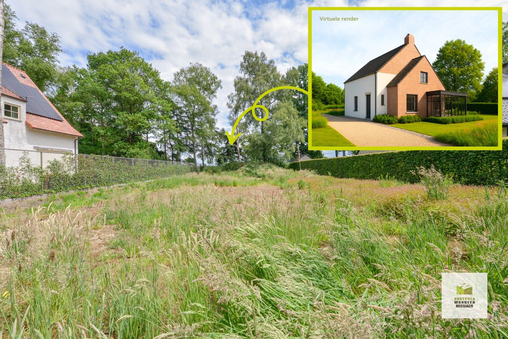 Ruim perceel bouwgrond (990m2) in idyllische omgeving te Lakebossen Zwevezele  foto {{pictureIndex}}