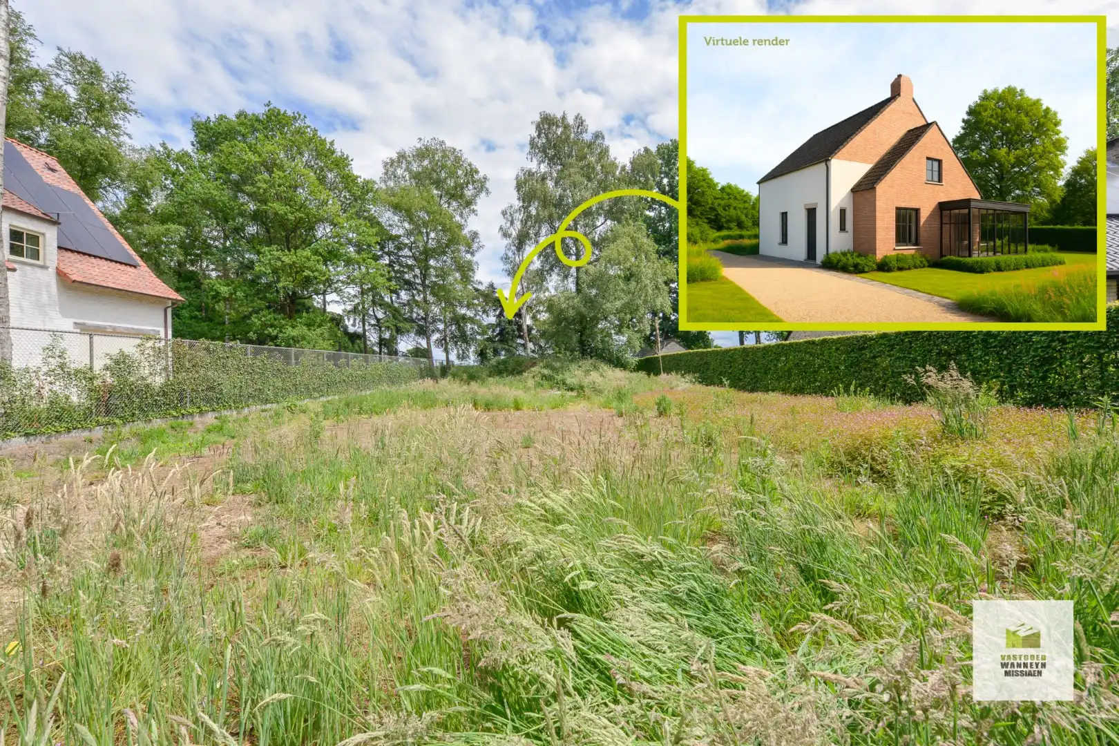 Ruim perceel bouwgrond (990m2) in idyllische omgeving te Lakebossen Zwevezele  foto {{pictureIndex}}