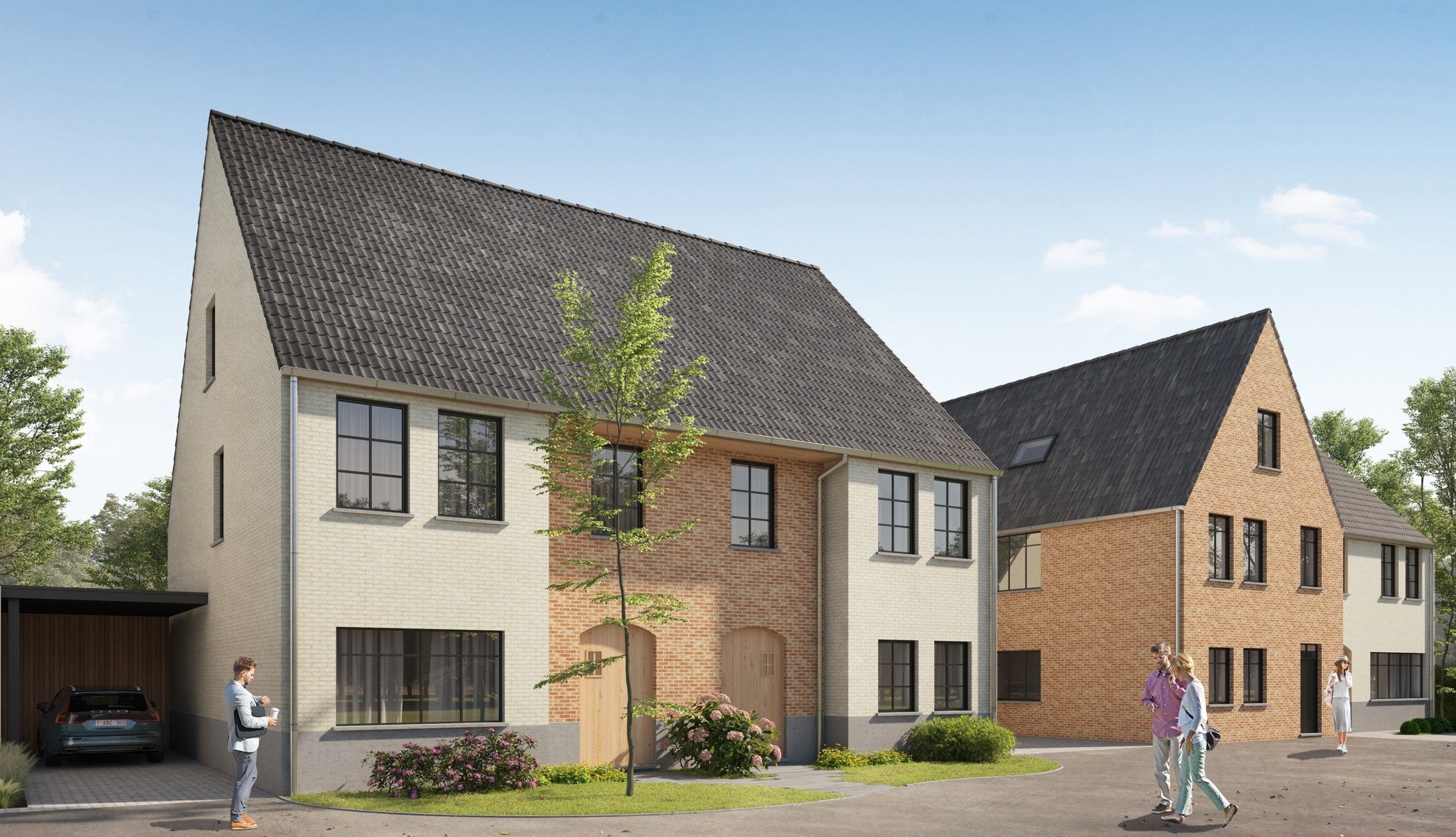 Landelijke, halfopen woningen foto 2