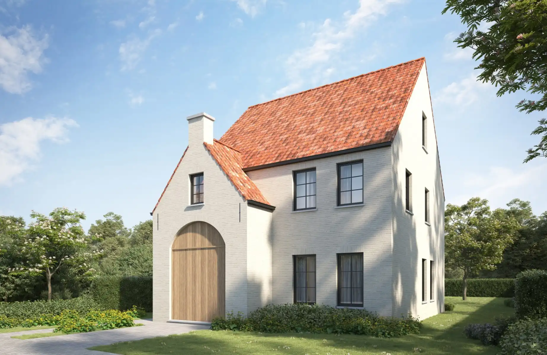 Landelijke nieuwbouwwoning op maat in Torhout foto {{pictureIndex}}