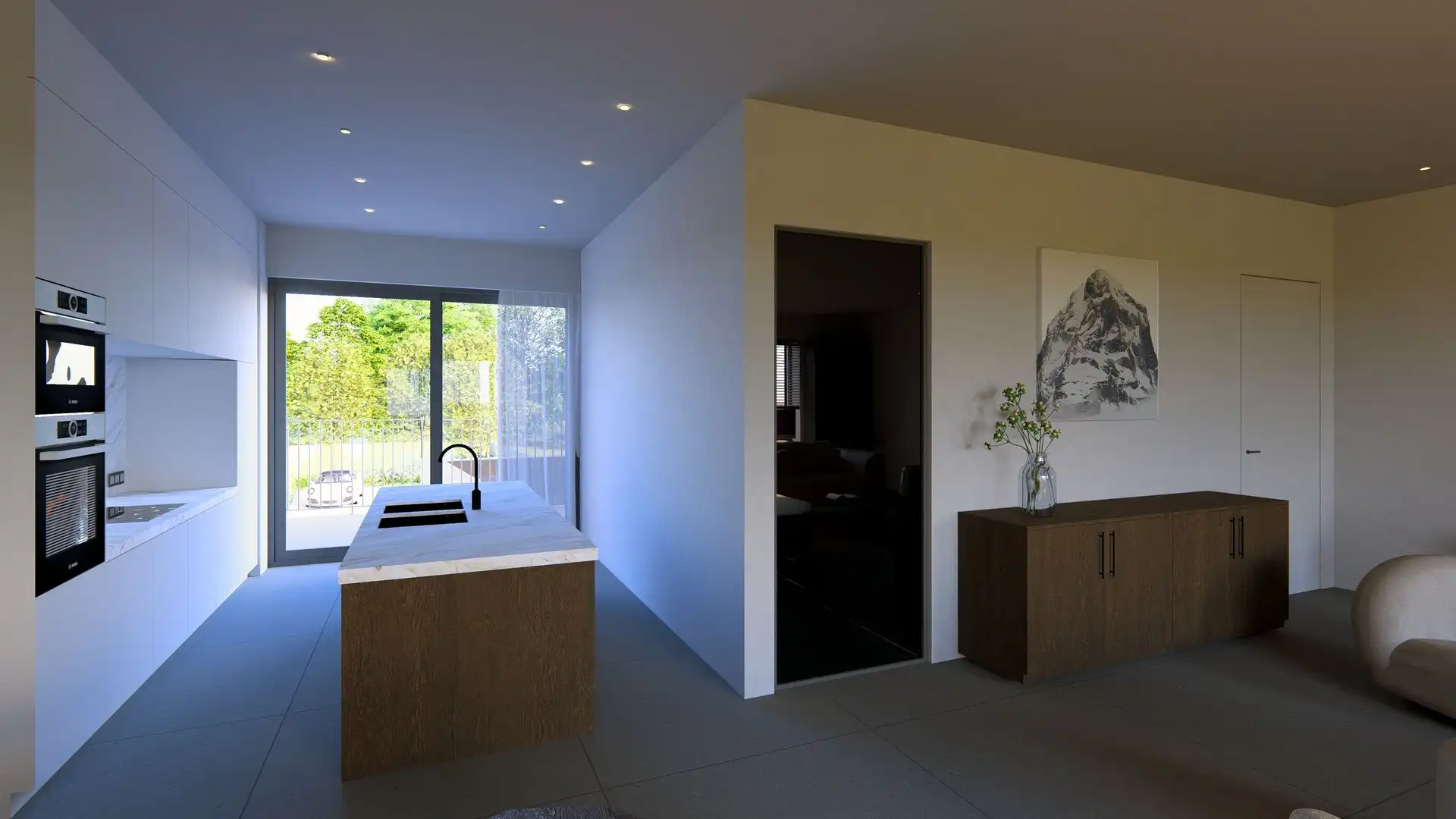 Royale nieuwbouw stapelwoning met 3 kamers op een centrale ligging in Desselgem met parking en ruim terras foto 4