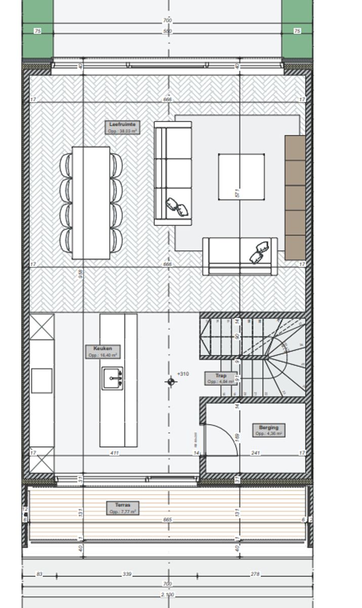 Lot 39B - Gesloten bebouwing met 3 slaapkamers foto 3