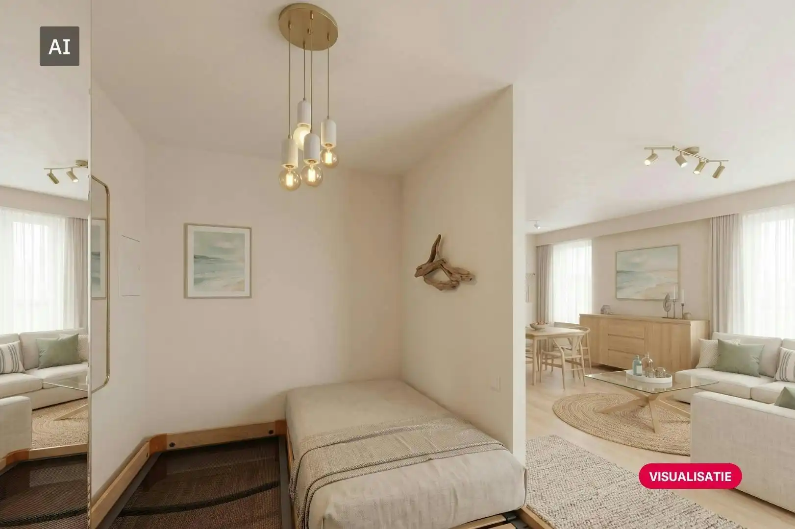 Gemeubileerde studio met slaaphoek te koop te Blankenberge foto 5