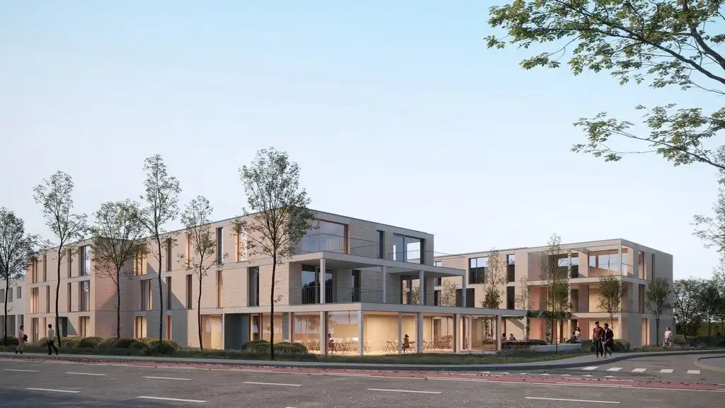 Nieuwbouw commercieel gelijkvloers te koop aan station Eke-Nazareth foto {{pictureIndex}}