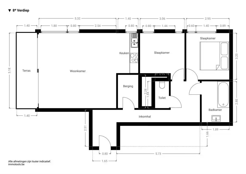 Recent appartement met panormaisch zicht en parkeerplaats foto 13