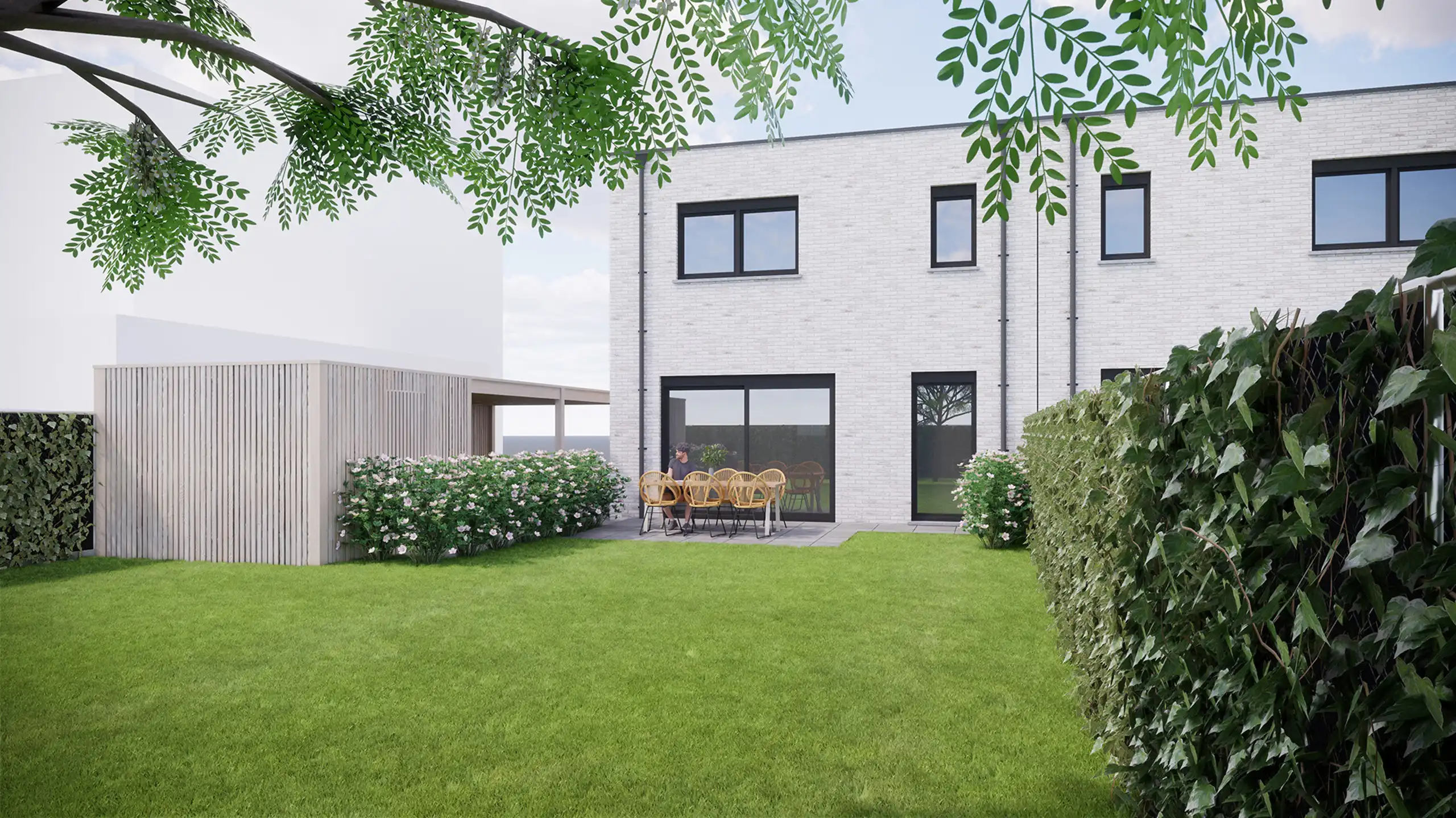 Vijf halfopen energieneutrale ééngezinswoningen in Wijchmaal foto 26