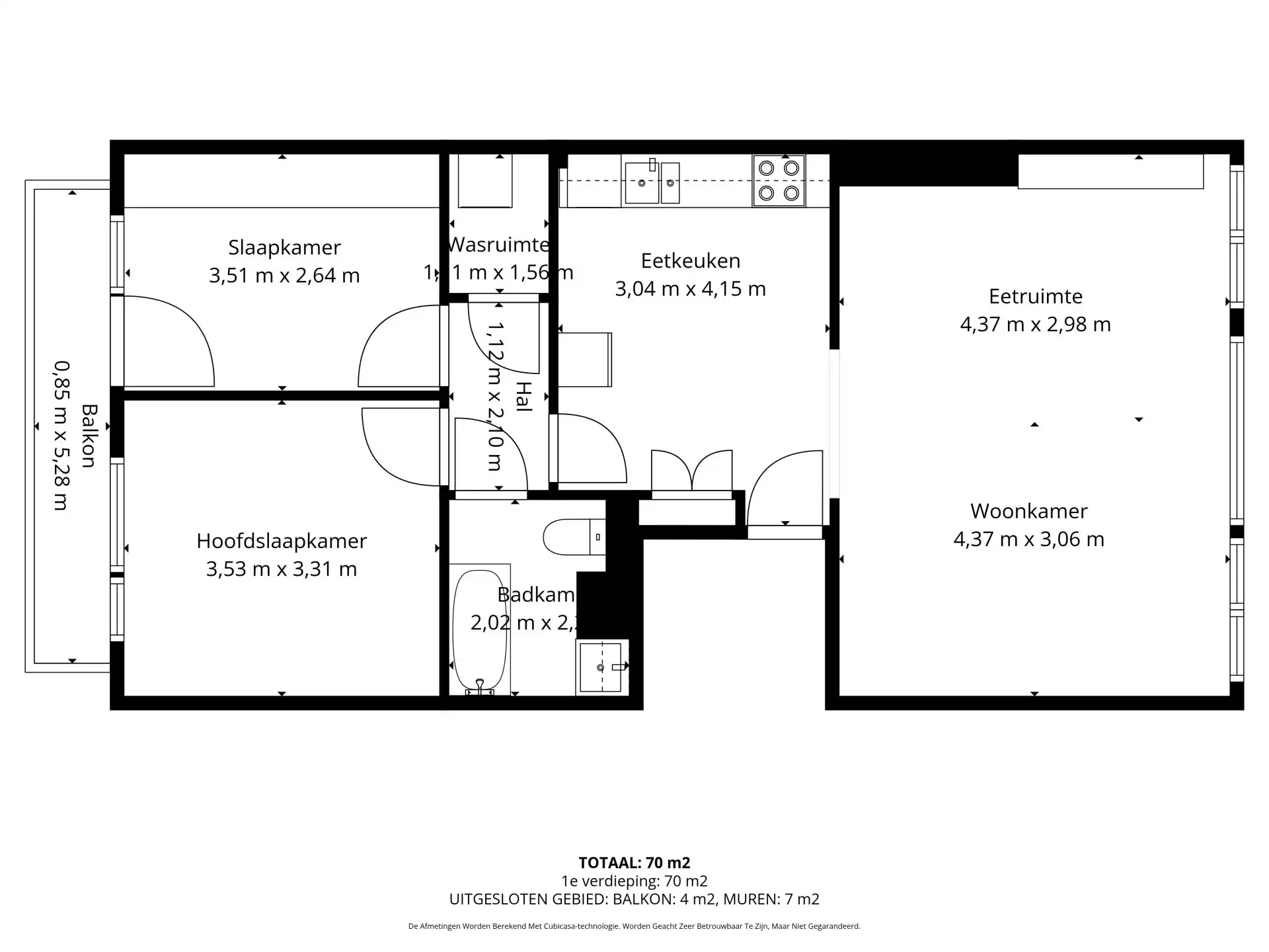 Appartement met 2 slaapkamers, terras en parking foto 11