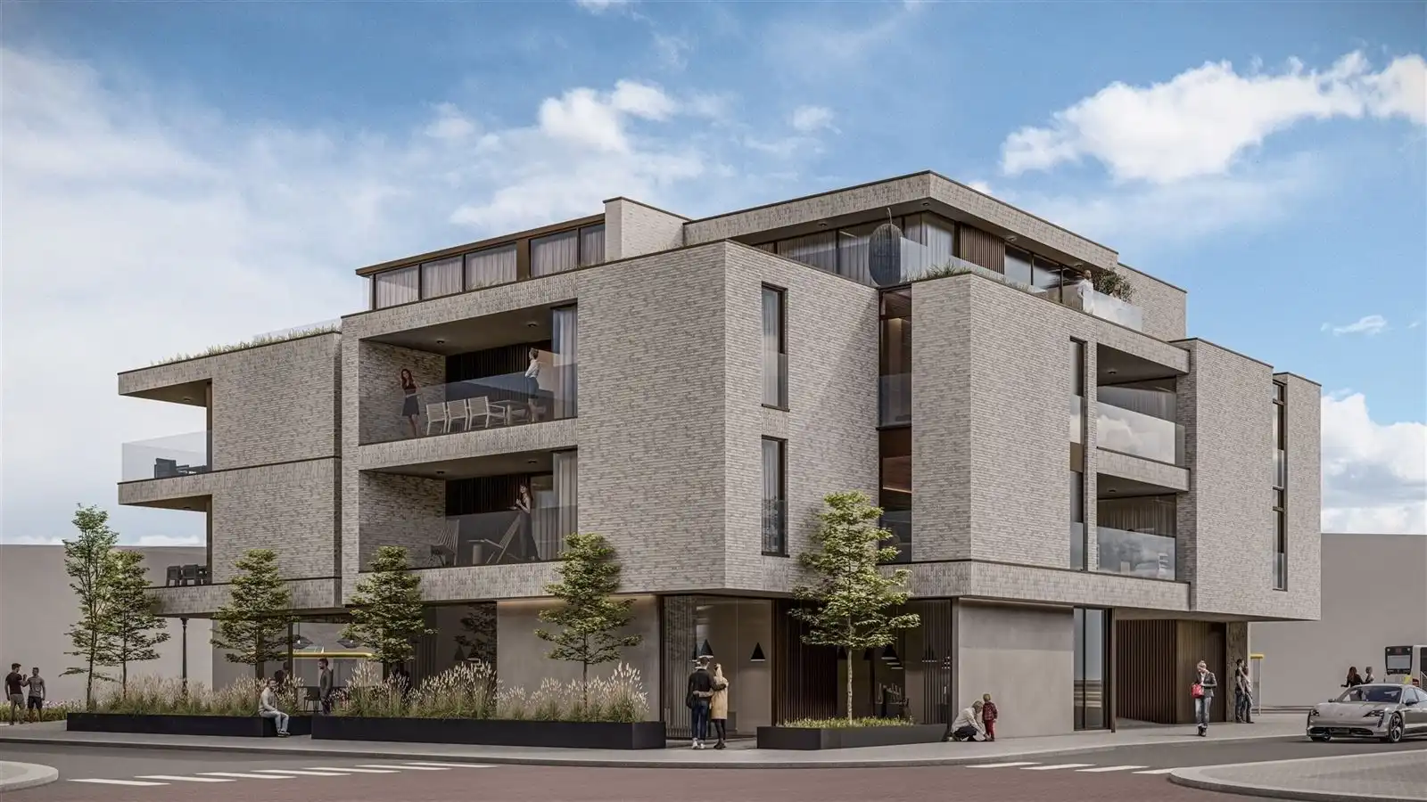 Nieuwbouwappartement 105m² met terras van 16,49m² (2 slpk) foto {{pictureIndex}}