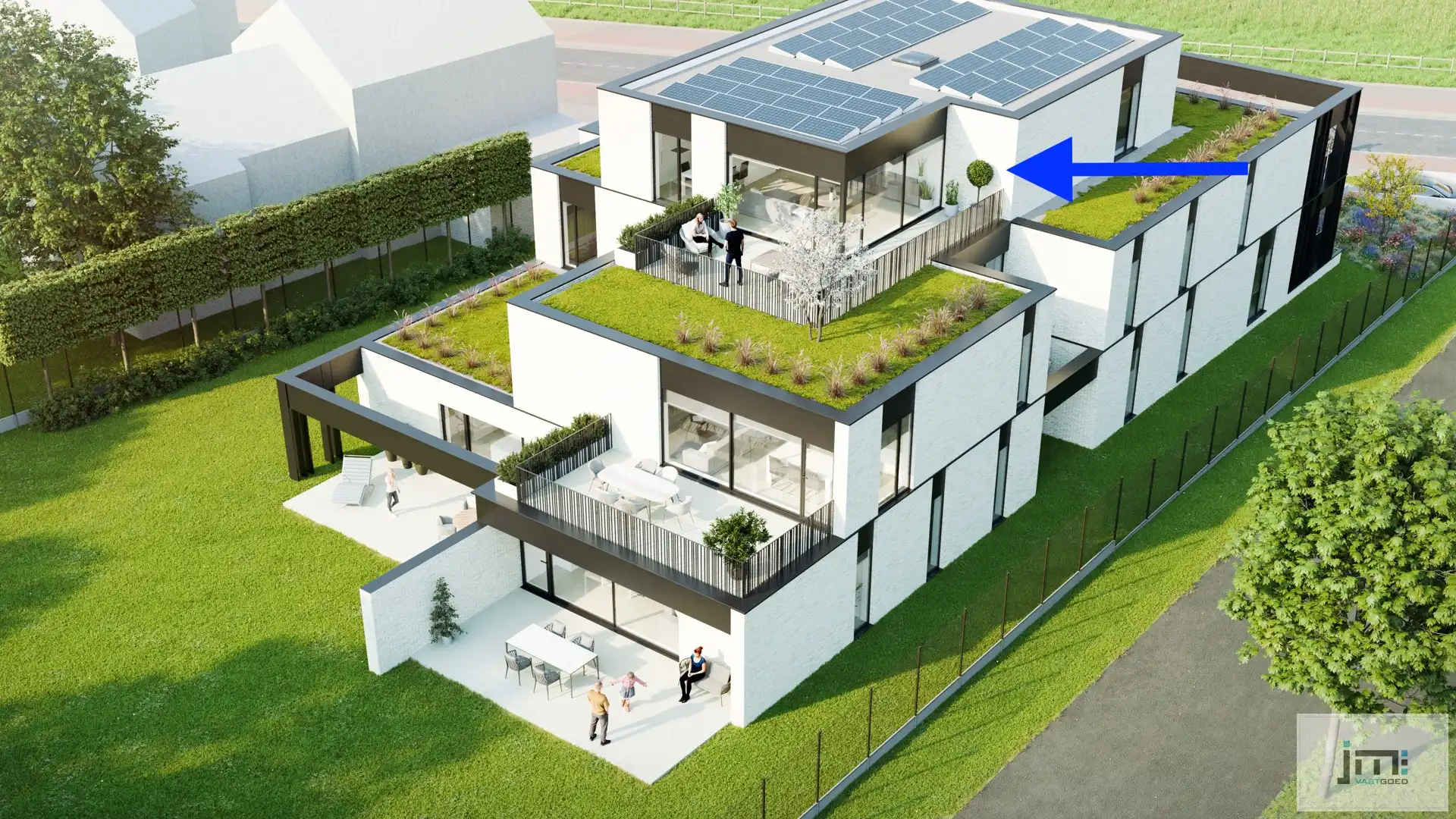 Nieuwbouwappartement met 2 slaapkamers, ondergrondse autostaanplaats en kelderberging foto {{pictureIndex}}