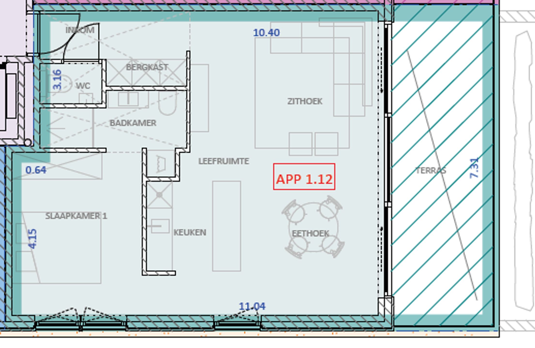 Nieuwbouw met terras van 17 m2 inclusief autostaanplaats foto 13