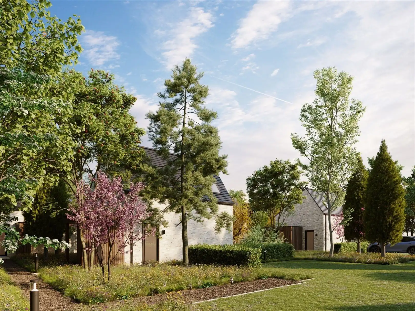 Ruimere natuurwoning met 2 slaapkamers in het groene project Hof ter Heiken foto {{pictureIndex}}