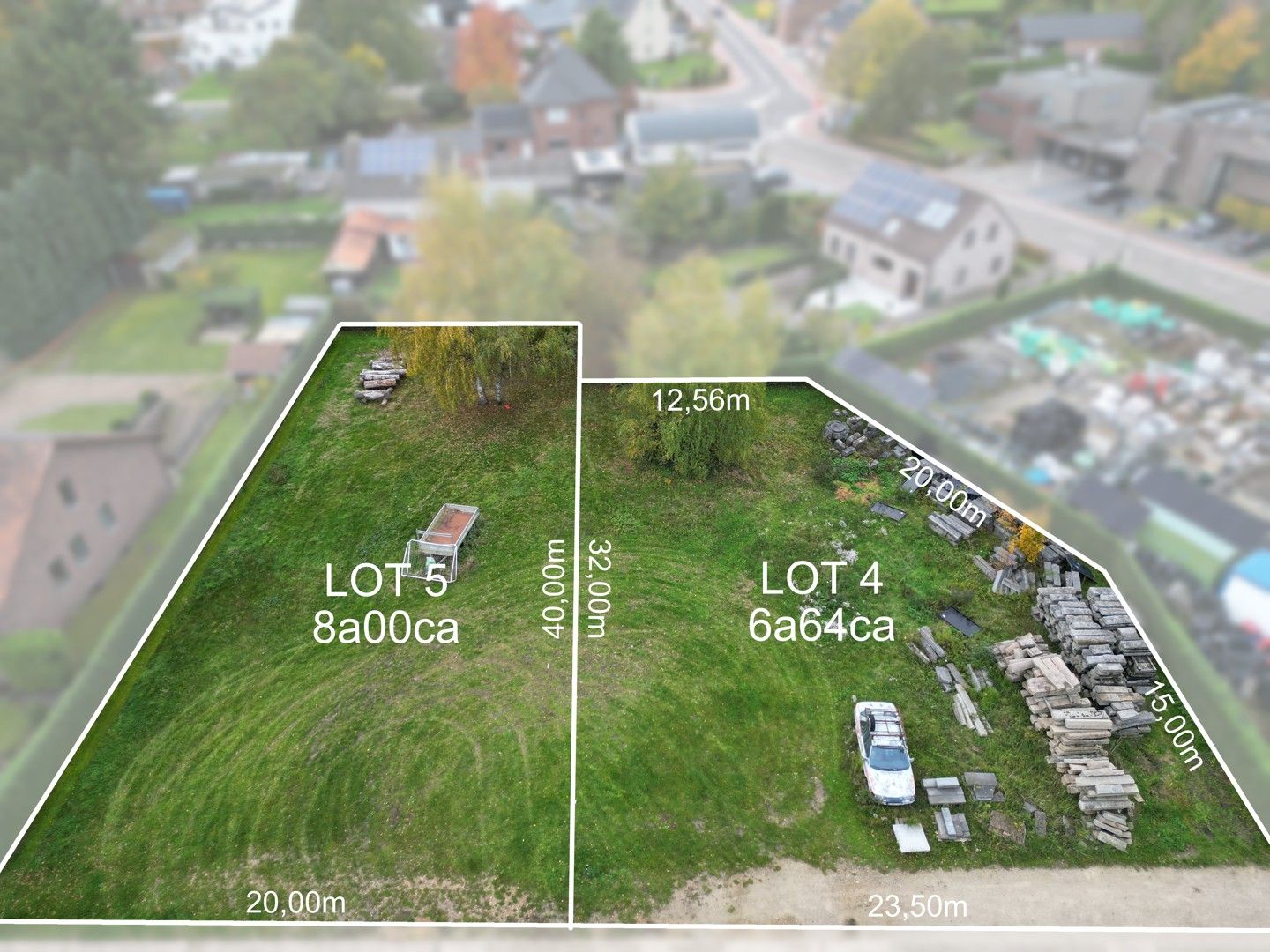 Open bebouwing op 8a in Opglabbeek (opsplitsbaar in 2 HOB) foto 2