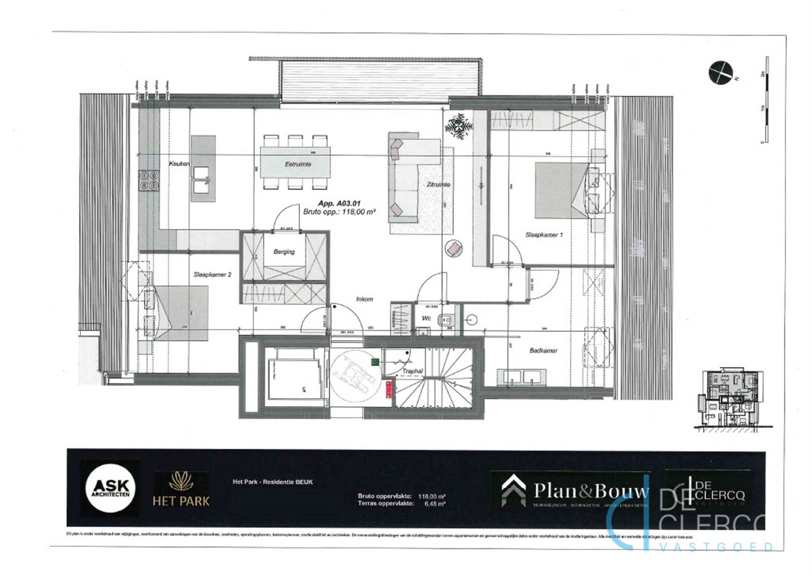 Het Park, Blok A: nieuwbouwappartement te koop in Lochristi! foto 2