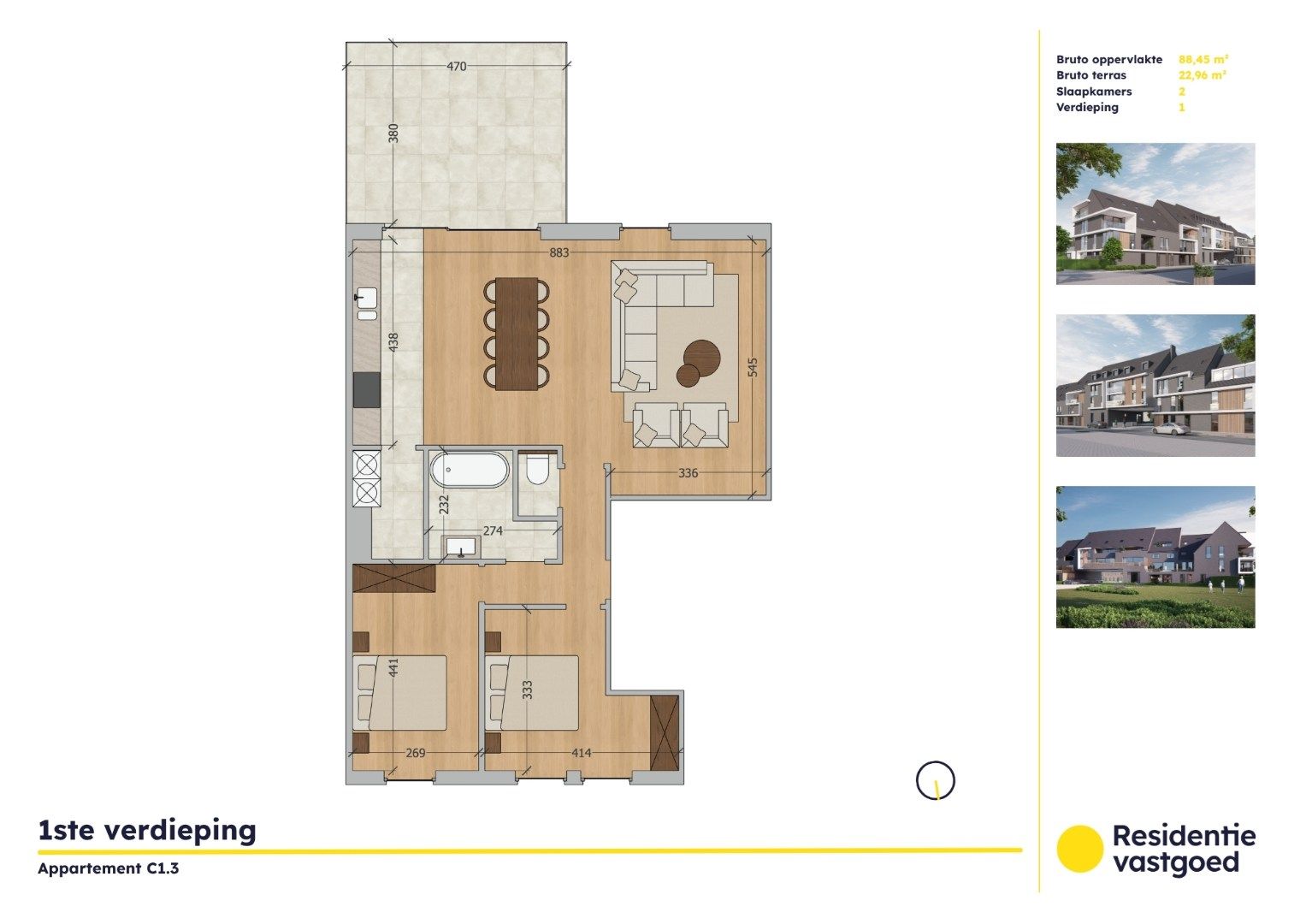 Appartement te koop Zandvoordsestraat 25 -/C 1.3 - 8460 Oudenburg