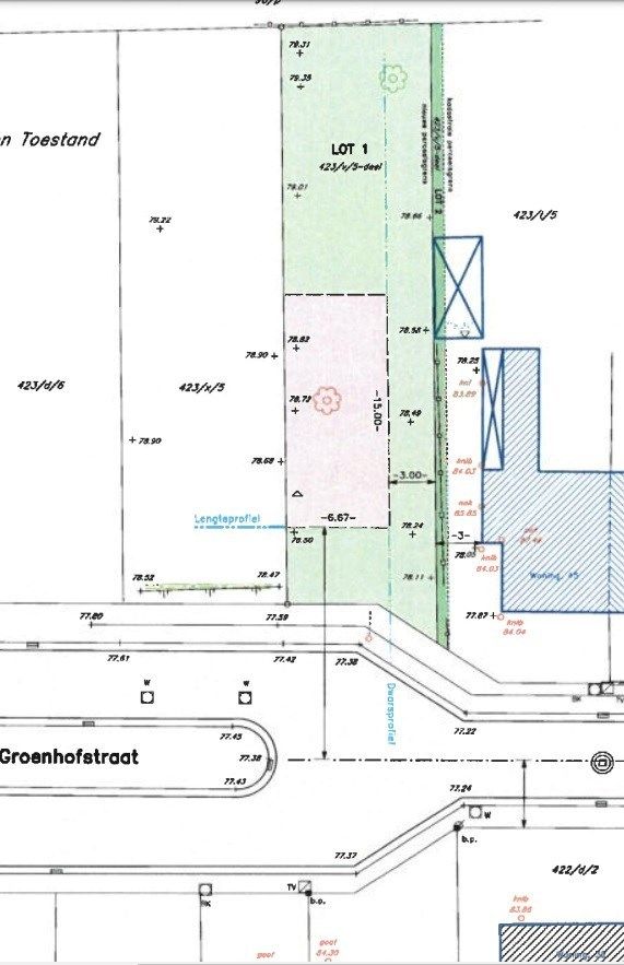 Bouwgrond voor halfopen bebouwing op 3a 66ca foto 2