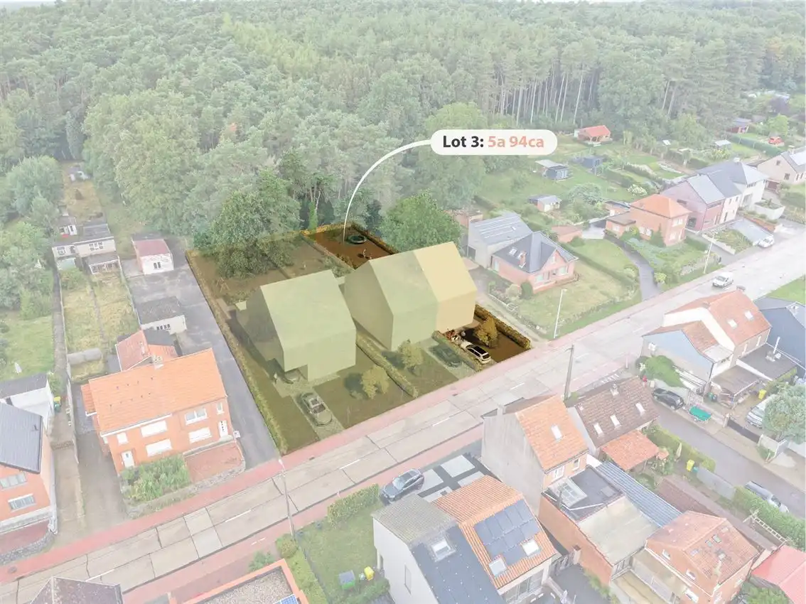 bouwgrond 5 a 94 ca voor HOB, grenzend aan bos foto {{pictureIndex}}