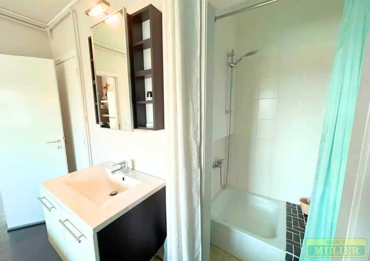 APPARTEMENT MET ZIJDELINGS ZEEZICHT EN 1 SLAAPKAMER TE KOOP TE DE PANNE : foto 12