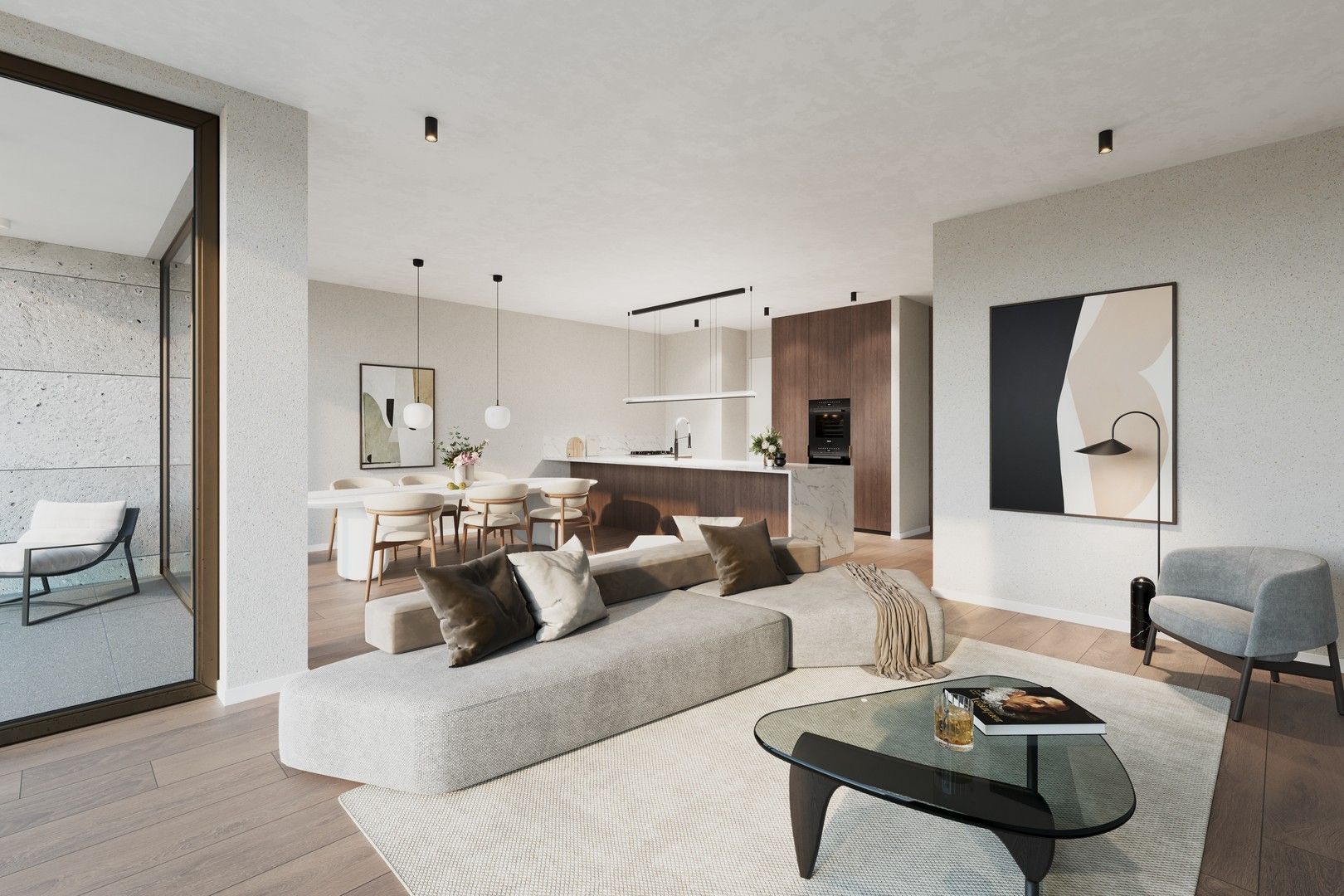 Nieuwbouwproject, waarvan reeds meer van de helft verkocht, met 6 appartementen genietend van open zichten. foto 2