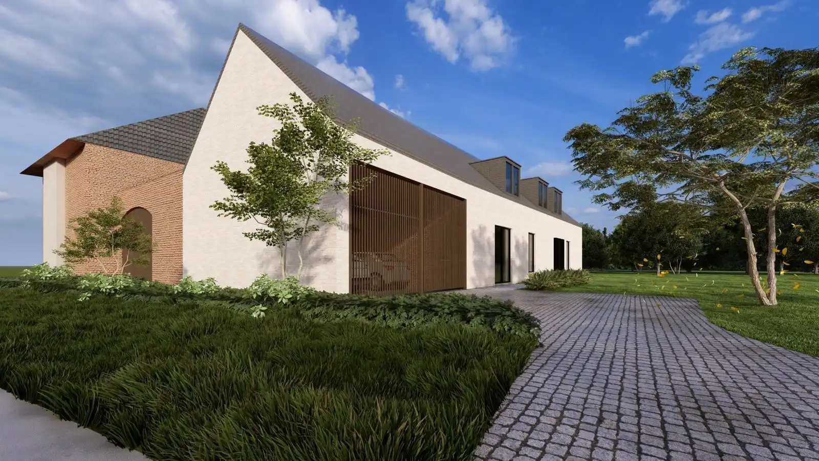 NIEUWBOUW CASCO RIANTE VILLA IN CENTRUM VAN BEVERST OP 35A55CA. foto 2