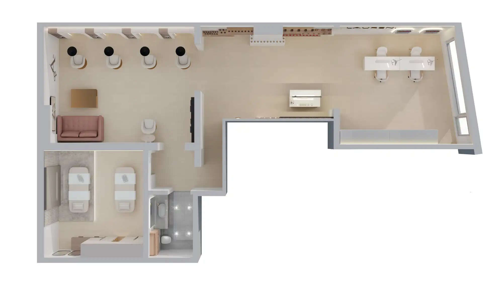 Commerciële ruimte of kantoorruimte op invalsweg centrum Gent foto 4