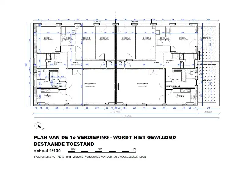 Opbrengsteigendom met 4 appartementen en kantoorruimte in de Haven van Gent foto 25