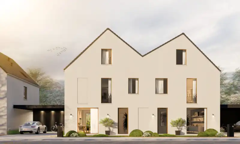 Halfopen ruime nieuwbouwwoningen met carport foto 2