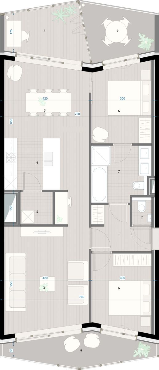 Mooi gemeubeld 2-slaapkamer appt met prachtig TERRAS foto 21