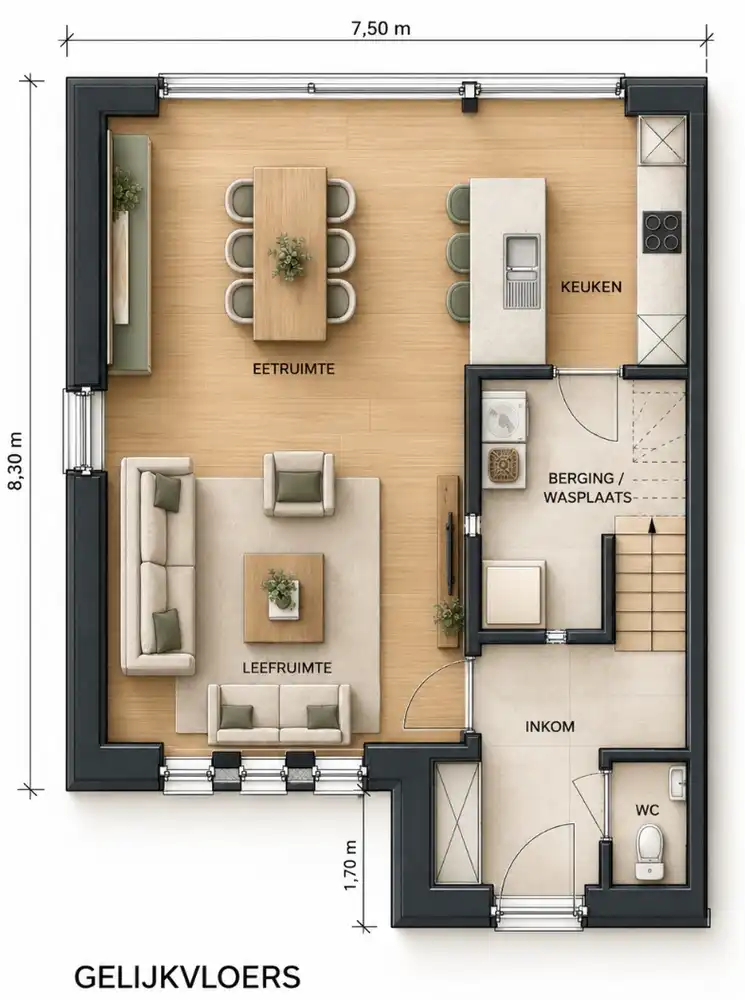 TE KOOP in GAVERE aan de Liefkenswegel 8 lot 2 (Linker Lot) foto 4