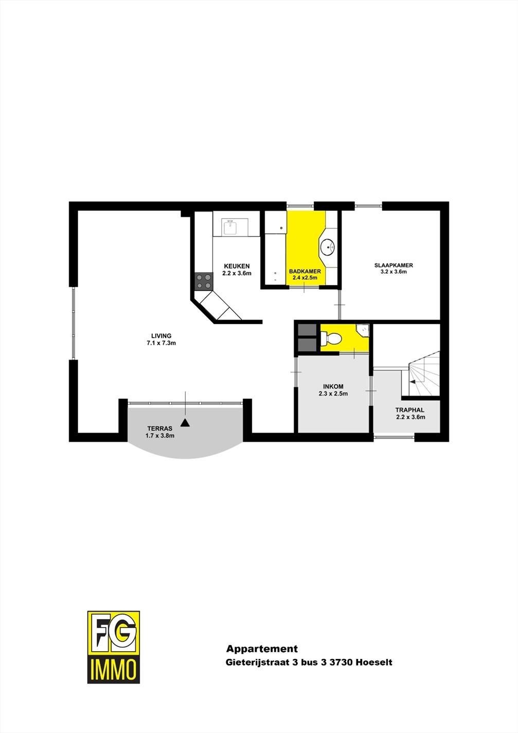 Aangenaam en luchtig appartement met 1 slaapkamer, terras & autostandplaats in ondergrondse garage in hartje Hoeselt foto 24