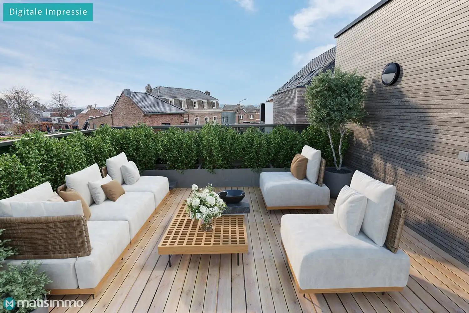 RIANT, INSTAPKLAAR DUPLEXAPPARTEMENT MET 2 SLAAPKAMERS EN 2 AUTOSTAANPLAATSEN IN MOELINGEN foto 24