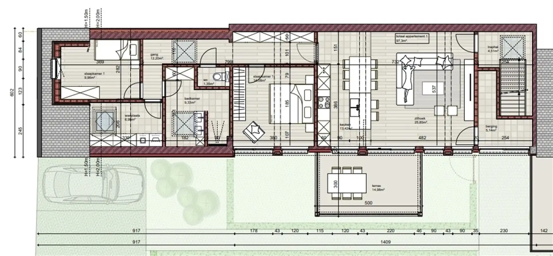 Energiezuinig gerenoveerd appartement met 2 slaapkamers. foto 27