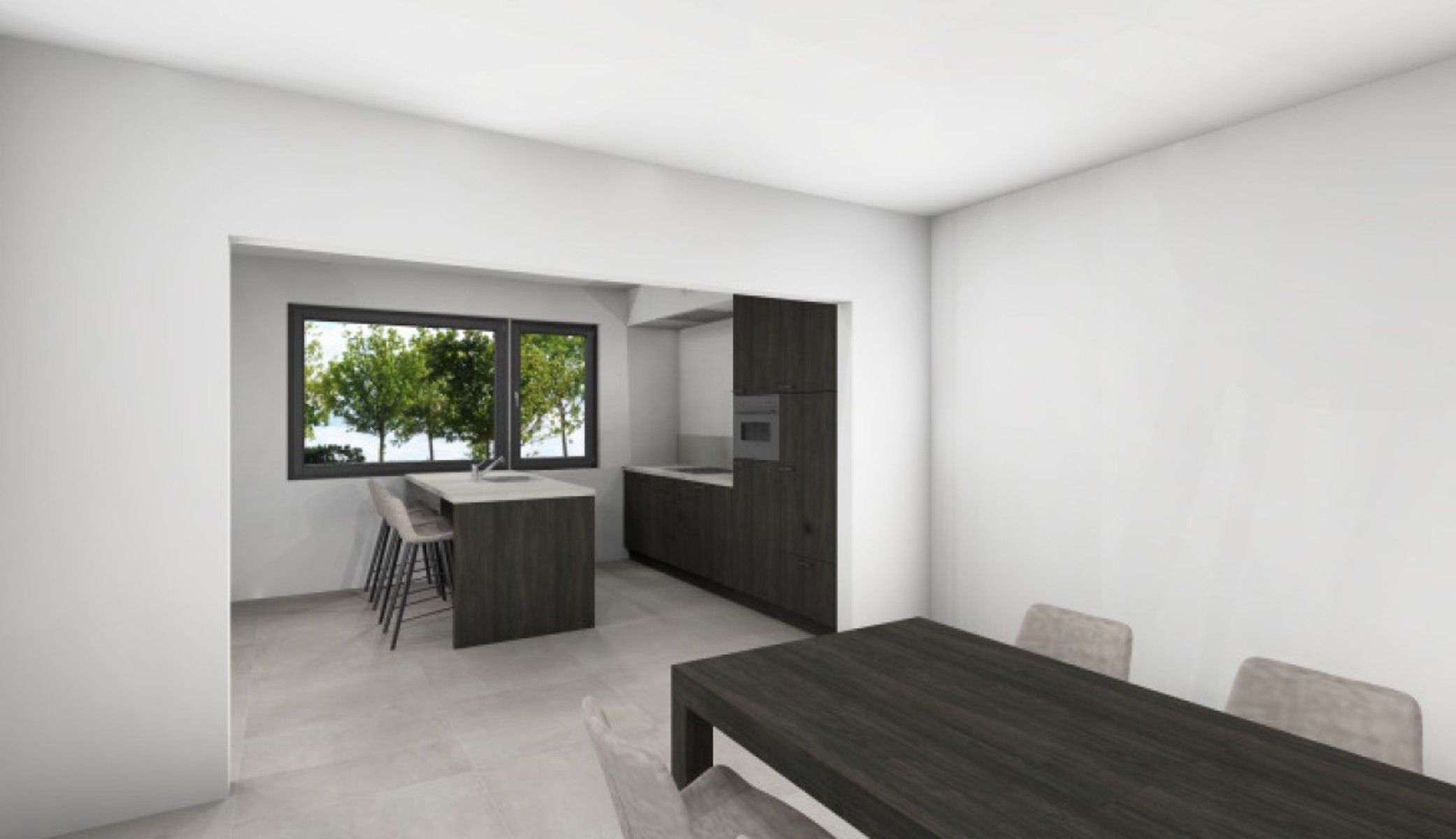 Halfopen woning met 3 slaapkamers en fietsenberging/carport op perceel van ca 540m² foto 2