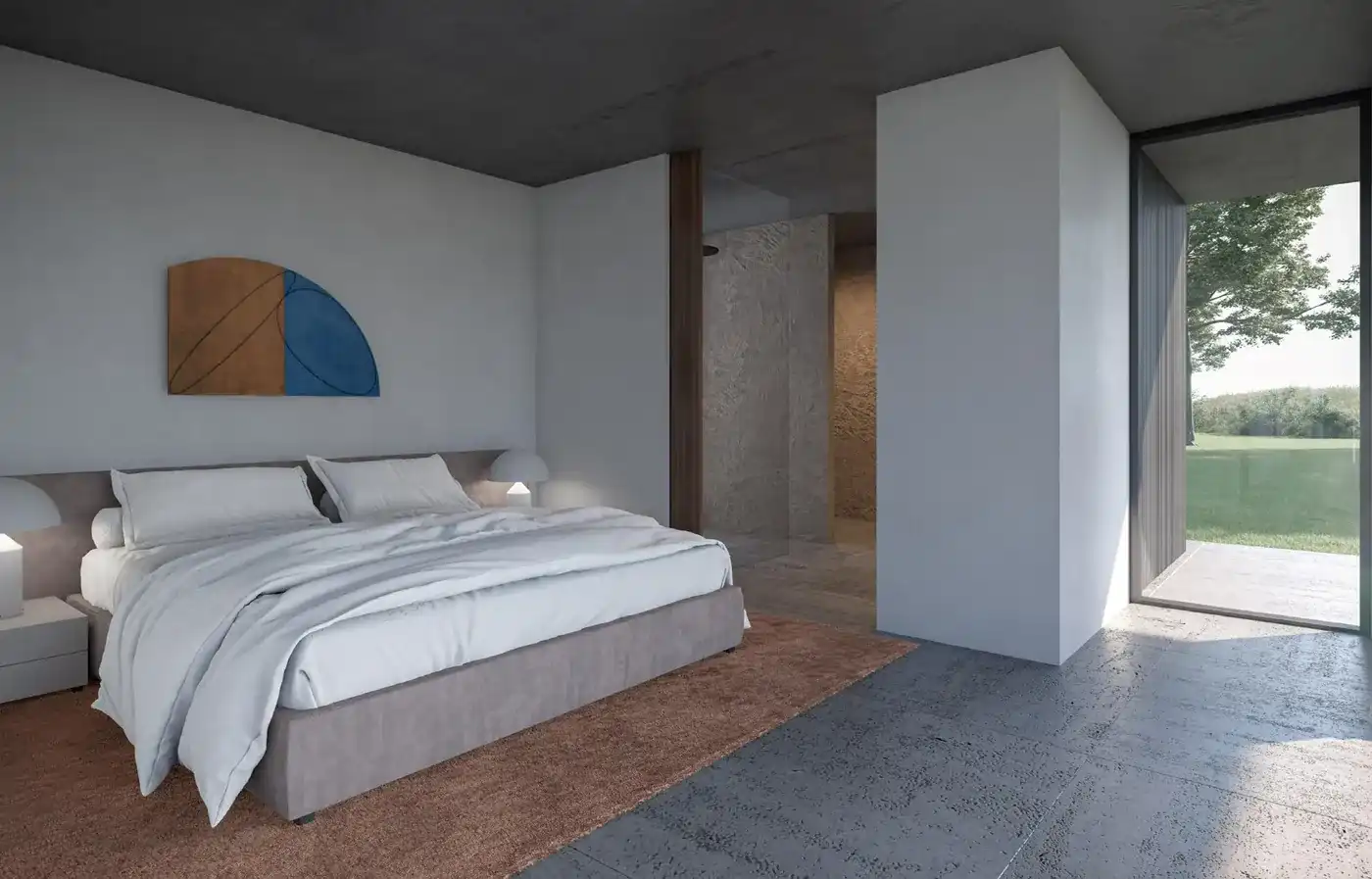 Perceel van 4940m² met uitzonderlijk vergund plan van een strakke moderne woning in een open omgeving te midden de natuur.  foto 6