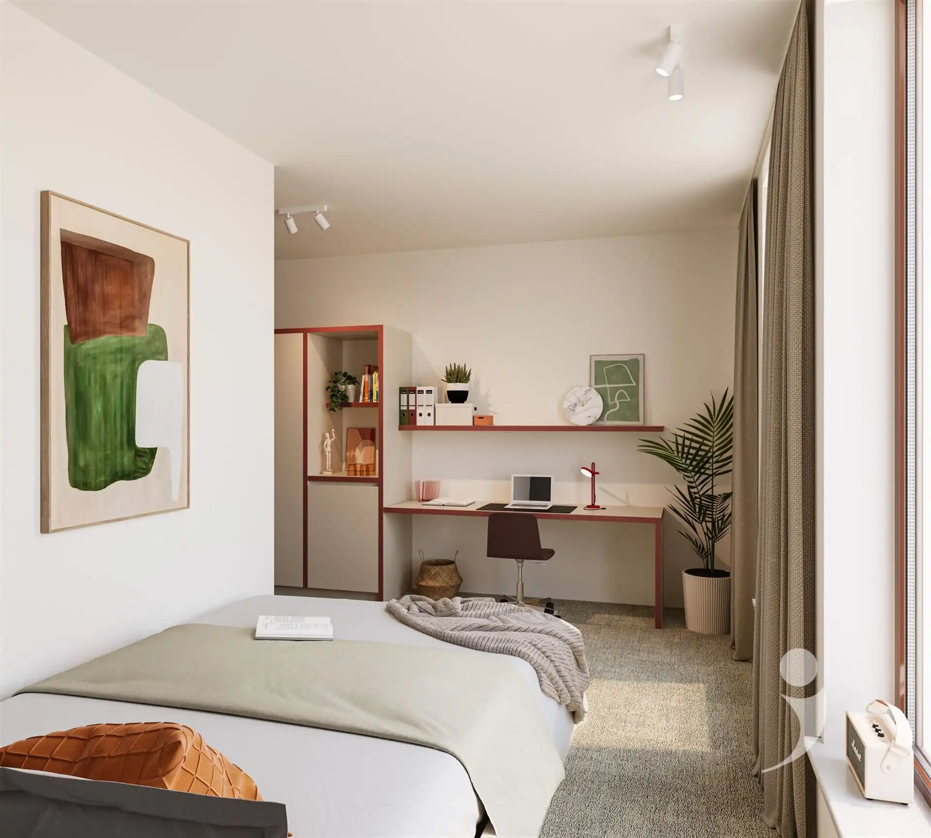 Kot/kamer te huur Sint-Hubertusstraat 1C/01.04 - 3000 LEUVEN