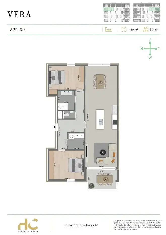 Nieuwbouw appartement op de Markt van Houthulst aan 6%btw! foto 2