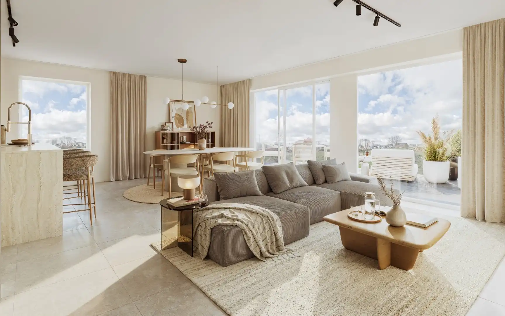 Lichtrijk hoekappartement met 2 slaapkamers in groene wijk foto {{pictureIndex}}