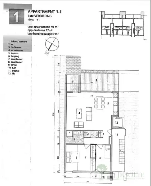Tiptop verzorgd 2 slpk appartement met groot terras foto 19